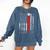 American Flag Baseball Team Baseball Player Baseball Comfort Colors Sweatshirt Blue Jean