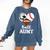 Ball Aunt Heart Football Baseball Hockey Game Day Comfort Colors Sweatshirt Blue Jean