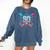 Baseball 50 Year Old Ice Cream Drip 50th Birthday Number 50 Comfort Colors Sweatshirt Blue Jean