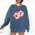 Baseball 67 Six Seven Gen Alpha Meme Valentine's Day Comfort Colors Sweatshirt Blue Jean
