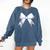 Baseball Bow Baseball Mom Women Baseball Mama Premium Comfort Colors Sweatshirt Blue Jean Baseball Bow Baseball Mom Women Baseball Mama Premium Comfort Colors Sweatshirt Blue Jean