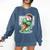 Baseball Boys Ice Cream Drip Baseball Boys Youth Mint Choco Comfort Colors Sweatshirt Blue Jean