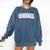 Baseball Bubble Letter Comfort Colors Sweatshirt Blue Jean