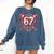 Baseball Candy Cane Drip 6 7 Six Seven Meme Christmas Boys Comfort Colors Sweatshirt Blue Jean