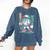 Baseball Character Cartoon Batter Drip Style Women Men Comfort Colors Sweatshirt Blue Jean Baseball Character Cartoon Batter Drip Style Women Men Comfort Colors Sweatshirt Blue Jean