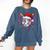 Baseball Christmas Santa Hat Baseball Christmas Drip Comfort Colors Sweatshirt Blue Jean