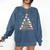 Baseball Christmas Tree Light Xmas Baseball Boys Kids Comfort Colors Sweatshirt Blue Jean