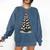 Baseball Christmas Tree Men Boys Youth Santa Sports Comfort Colors Sweatshirt Blue Jean