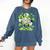 Baseball Drip Ice Cream Shamrock Irish St Patricks Men Comfort Colors Sweatshirt Blue Jean