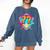 Baseball Drip Jersey Number 77 For Players & 77th Birthday Comfort Colors Sweatshirt Blue Jean