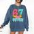 Baseball Drip Number 67 Player Trendy 6 7 Meme Comfort Colors Sweatshirt Blue Jean