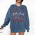 Baseball Game Day Coquette Game Day Baseball Comfort Colors Sweatshirt Blue Jean