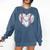 Baseball Heart Love Game Sports Fan Game Day Comfort Colors Sweatshirt Blue Jean