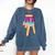 Baseball Ice Cream Drip Home Plate Glove Respect Drip 2 Side Comfort Colors Sweatshirt Blue Jean
