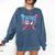 Baseball Ice Cream Drip Number 67 Player 67th Birthday Comfort Colors Sweatshirt Blue Jean