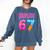Baseball Ice Cream Drip Number 67 Player Or 67th Birthday Comfort Colors Sweatshirt Blue Jean Baseball Ice Cream Drip Number 67 Player Or 67th Birthday Comfort Colors Sweatshirt Blue Jean