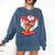 Baseball Ice Cream Drip Baseball Strawberry For Youth Red Comfort Colors Sweatshirt Blue Jean