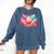 Baseball Ice Cream Drip Style Melt Ice Cream Youth Boys Comfort Colors Sweatshirt Blue Jean