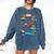 Baseball Ice Cream Drip Vehicles Youth Baseball Drip Comfort Colors Sweatshirt Blue Jean
