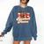 Baseball Mama Coffee Game Day Vibes Baseball Mom Comfort Colors Sweatshirt Blue Jean