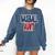 Baseball Mama Dalmatian Spots Baseball Mom Comfort Colors Sweatshirt Blue Jean