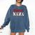 Baseball Mama Retro Groovy Baseball Mom Women Mother's Day Comfort Colors Sweatshirt Blue Jean Baseball Mama Retro Groovy Baseball Mom Women Mother's Day Comfort Colors Sweatshirt Blue Jean