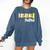 Baseball Mama Yellow Leopard Print Baseball Mom Gear Sports Comfort Colors Sweatshirt Blue Jean