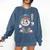 Baseball Mascot Attitude Graffiti Splash Bat Cap Comfort Colors Sweatshirt Blue Jean