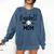 Baseball Mom Cute Arrow Father's Mother's Xmas Day Comfort Colors Sweatshirt Blue Jean