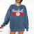 Baseball Mom Cute Letter Print Women Cute Mother's Day Comfort Colors Sweatshirt Blue Jean