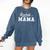 Baseball Mom Design Comfort Colors Sweatshirt Blue Jean Baseball Mom Design Comfort Colors Sweatshirt Blue Jean