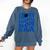 In My Baseball Mom Ear Blue Comfort Colors Sweatshirt Blue Jean