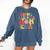 In My Baseball Mom Era Cute Mommy Groovy Comfort Colors Sweatshirt Blue Jean