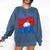 In My Baseball Mom Era Groovy Baseball Mother's Day US Flag Comfort Colors Sweatshirt Blue Jean