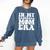 In My Baseball Mom Era Baseball Mama Mother's Day Comfort Colors Sweatshirt Blue Jean
