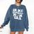In My Baseball Mom Era Retro Groovy Comfort Colors Sweatshirt Blue Jean
