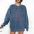 Baseball Mom Home Plate Social Club Mother's Day Comfort Colors Sweatshirt Blue Jean