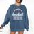 Baseball Mom Leopard Print Baseball Game Day For Mama Comfort Colors Sweatshirt Blue Jean