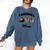 Baseball Mom Leopard Heart Game Day Love Mommy Comfort Colors Sweatshirt Blue Jean