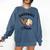 Baseball Mom Leopard Heart Baseball Player Kids Comfort Colors Sweatshirt Blue Jean