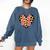 Baseball Mom Leopard Heart Valentine Day Mother Day Comfort Colors Sweatshirt Blue Jean