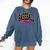 Baseball Mom Leopard Baseball Mama Life Girls Women Baller Premium Comfort Colors Sweatshirt Blue Jean