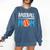 Baseball Mom Leopard Print Baseball Mama Women Mother's Day Comfort Colors Sweatshirt Blue Jean