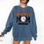 Baseball Mom Orange Varsity Baseball Mama Cute Mother's Day Comfort Colors Sweatshirt Blue Jean