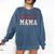 Baseball Mom Pink Baseball Mama Matching Family Daughter Comfort Colors Sweatshirt Blue Jean