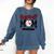 Baseball Mom Red Varsity Baseball Mama Cute Mother's Day Comfort Colors Sweatshirt Blue Jean