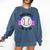 Baseball Mom Sports Mom Proud Baseball Mom Comfort Colors Sweatshirt Blue Jean