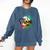 Baseball Mom USA American Baseball Graphic Comfort Colors Sweatshirt Blue Jean