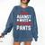 Baseball Moms Against White Baseball Pants Comfort Colors Sweatshirt Blue Jean