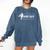 Baseball Pitcher Game Day Team Sport Player Coach Family Fan Premium Tri-Blend Comfort Colors Sweatshirt Blue Jean
